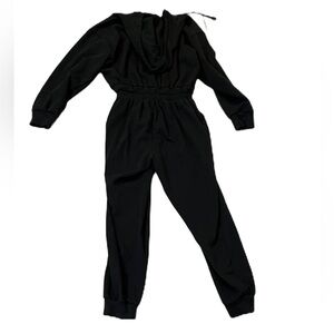 Forever 21 Black Hooded Longsleeve Jumpsuit Small